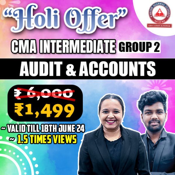 Picture of CMA INTER G2- PAPER 10: CORPORATE ACCOUNTING AND AUDITING (HOLI EXAM OFFER)
