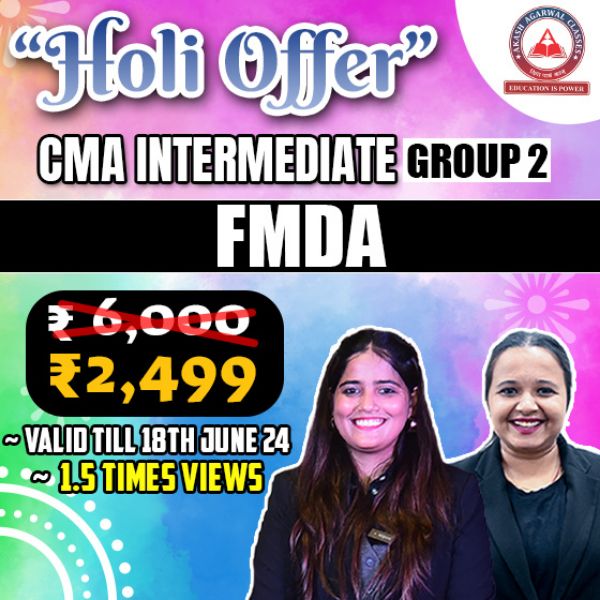 Picture of CMA INTER G2-PAPER 11: FMDA (HOLI EXAM OFFER) 