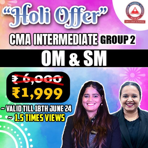 Picture of CMA INTER G2- OM & SM (HOLI EXAM OFFER) 