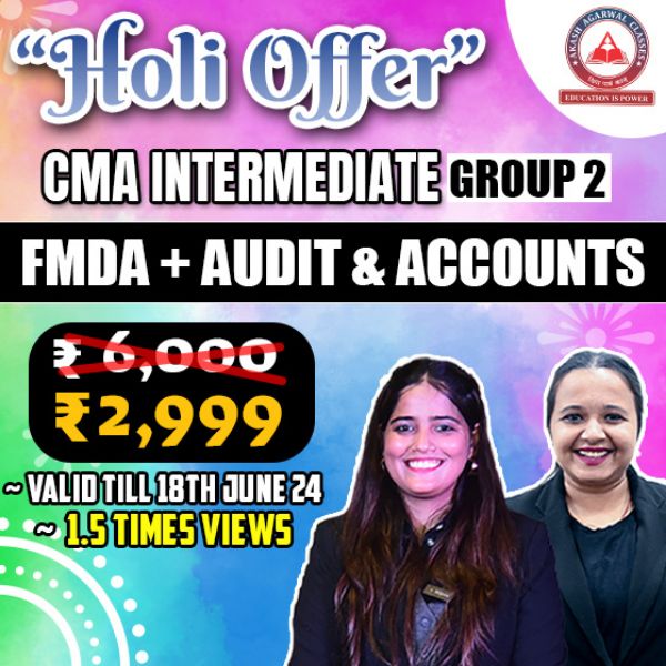 Picture of CMA INTER COMBO- GROUP 2 FMDA + CO. A/C & AUDIT (HOLI EXAM OFFER) 