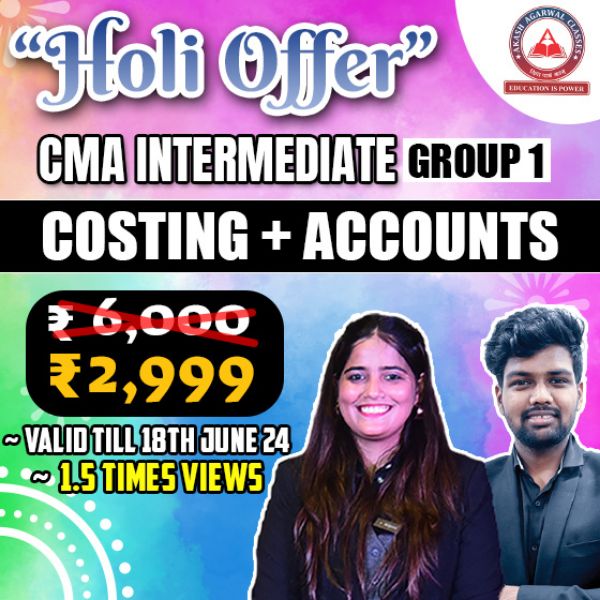 Picture of CMA INTER COMBO GROUP 1- COSTING + ACCOUNTS (HOLI EXAM OFFER)