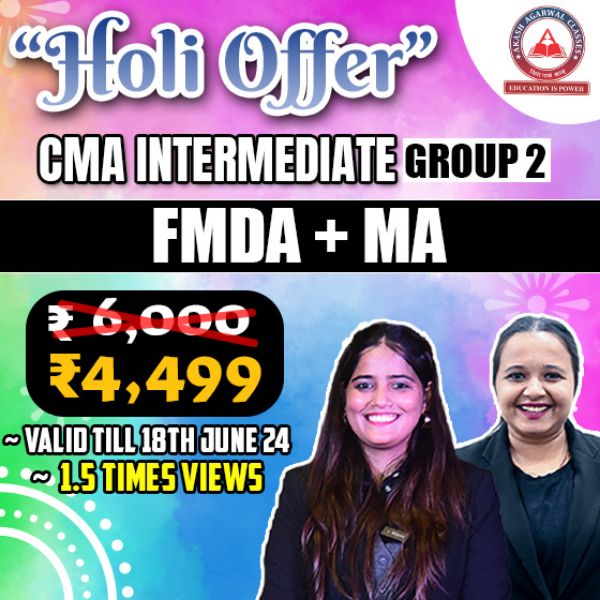 Picture of CMA INTER COMBO- GROUP 2 FMDA + MANAGEMENT ACCOUNTING (HOLI EXAM OFFER)