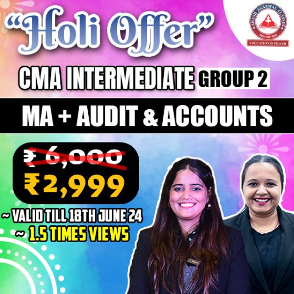 Picture of CMA INTER COMBO- GROUP 2 MA + CO. A/C & AUDIT [HOLI EXAM OFFER]
