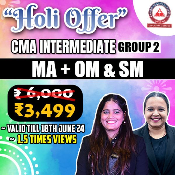 Picture of CMA INTER COMBO- GROUP 2 MA + OM & SM [HOLI EXAM OFFER]