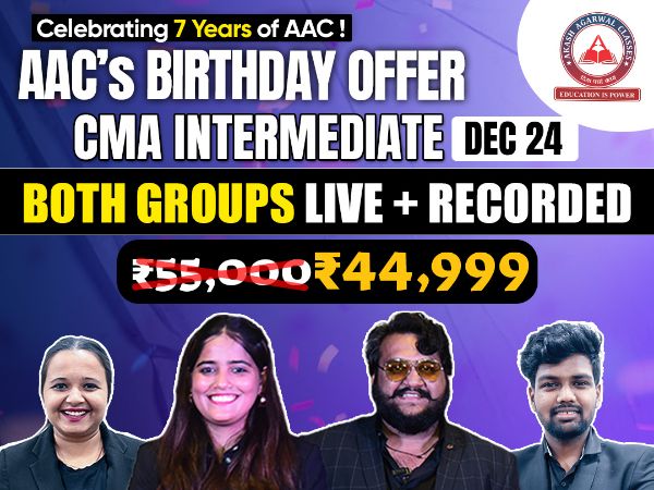 Picture of CMA INTER BOTH GROUP LIVE STREAMING (HARD COPY REGULAR + SUCCES BATCH NOTES)[AAC BDAY OFFER]