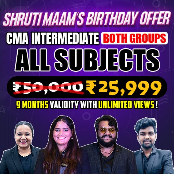 Picture of CMA INTER BOTH GROUP COMBO (NEW SYLLABUS)- [SHRUTI MAM BDAY OFFER]