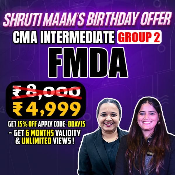 Picture of CMA Inter Group 2 - Financial Management & Data Analytics - by CA Shruti Agarwal [SHRUTI MAM BDAY OFFER]