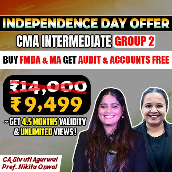 Picture of CMA INTER G2 FMDA, MANAGEMENT ACCOUNTING & CO. ACCOUNTS & AUDIT COMBO [INDEPENDENCE DAY OFFER]