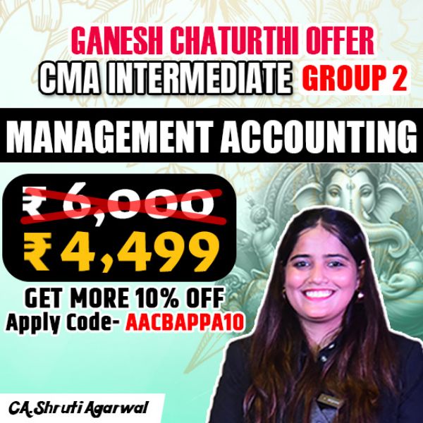 Picture of CMA Inter Group 2 - Management Accounting - by CA Shruti Agarwal