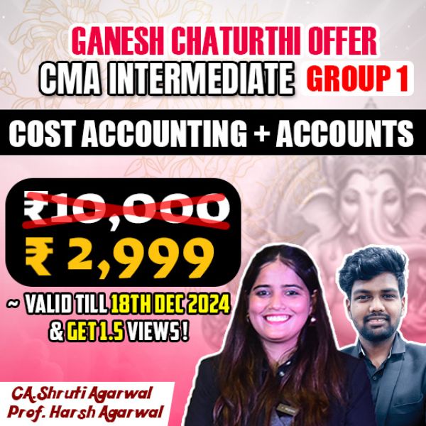 Picture of CMA INTER COMBO GROUP 1- COSTING + ACCOUNTS (GANESH CHATURTHI OFFER)