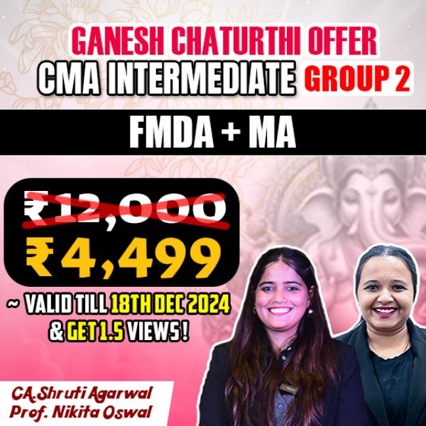 Picture of CMA INTER COMBO- GROUP 2 FMDA + MANAGEMENT ACCOUNTING (GANESH CHATURTHI OFFER)