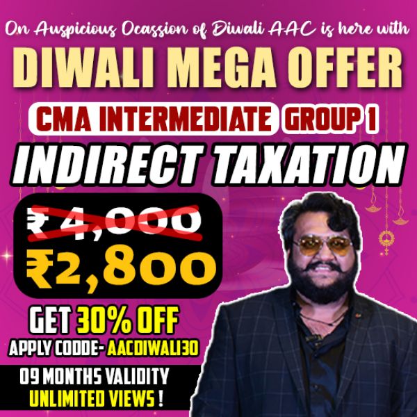 Picture of CMA Inter Group 1 - Indirect Tax - by CA Akash Agarwal 