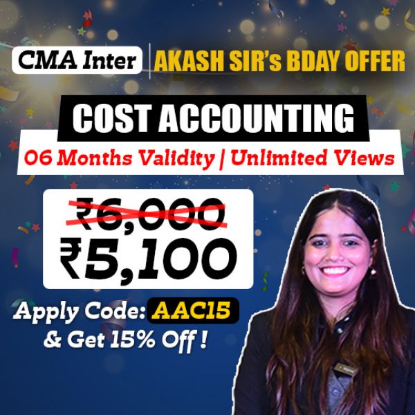 Picture of CMA INTER GROUP 1 - COST ACCOUNTING [AKASH SIR BDAY OFFER]