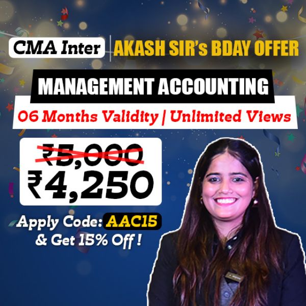 Picture of CMA INTER GROUP 2- MANAGEMENT ACCOUNTING [AKASH SIR BDAY OFFER]