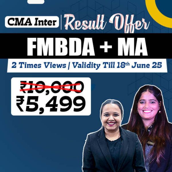 Picture of CMA INTER COMBO- GROUP 2 FMDA + MANAGEMENT ACCOUNTING (RESULT OFFER)