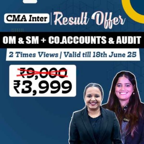 Picture of CMA INTER COMBO- GROUP 2 OM & SM + CO. A/C & AUDIT [RESULT OFFER]