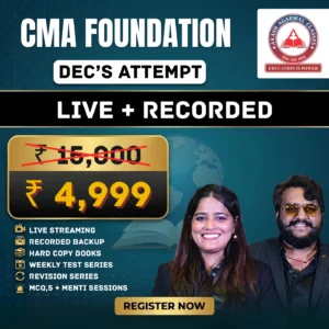CMA FOUNDATION Dec 2026 Regular Course (LIVE + RECORDED)
